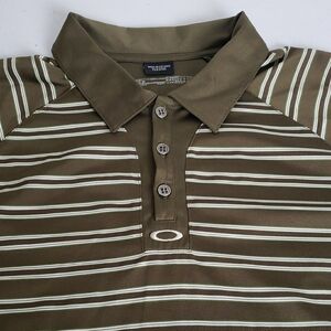Oakley Brown Striped Men's Shirt